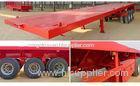 Flatbed tri axle container truck semi trailer with steel easy structure