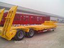 2 Axles Low Flatbed Semi-Trailer Lowbed Truck Trailer Type 30 - 60 Ton Capacity With Triangle Tire