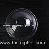 PET Round Dome Transparent Paper Cup Lids with Center Hole 90mm Diameter