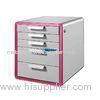 Five Drawers Alumnium File Cabinet / Colored Secure Filing Cabinet For School