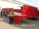 Steel Material Red Color Side Wall semi flatbed trailers with Six big chamber