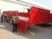Steel Material Red Color Side Wall semi flatbed trailers with Six big chamber