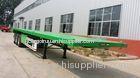 13 - 18M Carbon Steel flatbed semi trailer With Twist Tock And Fuwa axles