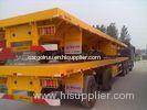 Yellow Paint Flatbed Container Trailer Q234 Steel Material for sale(Mechanical/Air Bag/Bogie suspens