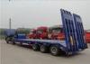 2015 new 3 axle 13m steel lowbed semi trailer with air suspension for construction transportation fo