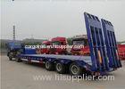 2015 new 3 axle 13m steel lowbed semi trailer with air suspension for construction transportation fo