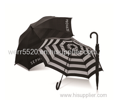 black and white umbrell Black And White Straight Umbrella