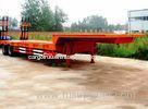 Red Colour Q345 steel Material Low Bed Trailer with FUWA axles and 28T Jost kinpin for hot sale