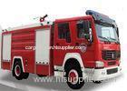 Carbon Steel Fire Fighting Trucks 8T Water Tank / Foam Fire Truck Red Color