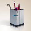 OEM Aluminum Black Square Office Pen Holder With Light Weight