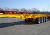 2 - 4 axle 40 - 100T cabon steel Flatbed Container Trailer for transport container