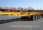 2 - 4 axle 40 - 100T cabon steel Flatbed Container Trailer for transport container