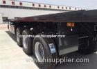 Tri - axle 20ft 40ft Flatbed Trailer / 40 ton flatbed Semi Trailer with Container Lock