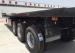 Tri - axle 20ft 40ft Flatbed Trailer / 40 ton flatbed Semi Trailer with Container Lock