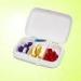 Portable Plastic Portable Mini Pill Case With Three Squares 83*58*23mm