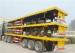 Yellow Color 3 Axle Flatbed Container Trailer with Common Mechanical Suspension