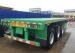 Green Color 3Pcs FUWA Brand Axles Flatbed Container Trailer with 3mm Diamond Plate