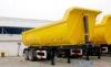 Dump tipper tri - axle cargo semi trailer hydraulic typer / 6x4 dump truck