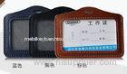 SGS / OEM Black Security PVC ID Card Holder Horizontal For Office