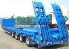 3 axle 28T load landing leg retractable drop low bed trailers with hydraulic ramp