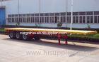 3 axle 60T Flatbed Container Trailer With Twist Locks For 1*40FT Or 2*20FT Container Transport