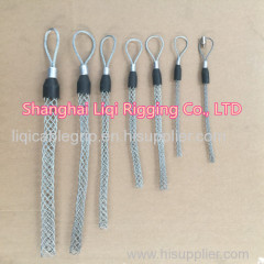 Galvanized steel wire rope wire mesh grip cable pulling grip Cable sock grip