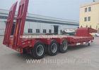 3 axle 50T heavy duty 40ft flatbed container trailer with ladders for sale