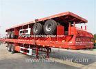 3 Axle Flatbed Container Semi Trailer for 20 ft and 40 ft Container Transport