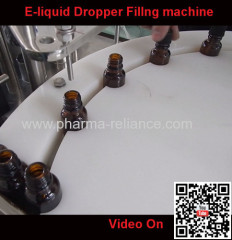 E-liquid glass dropper bottle filling capping machine