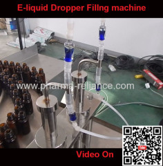 E-liquid glass dropper bottle filling capping machine