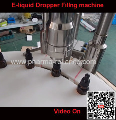 E-liquid glass dropper bottle filling capping machine