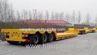 ISO certification excavator delivery trailer / low flatbed gooseneck trailers 3 axles 80 tons