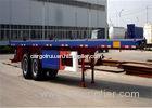 3 axles 50ton ABS Braking system low flatbed semi trailer for machine transport