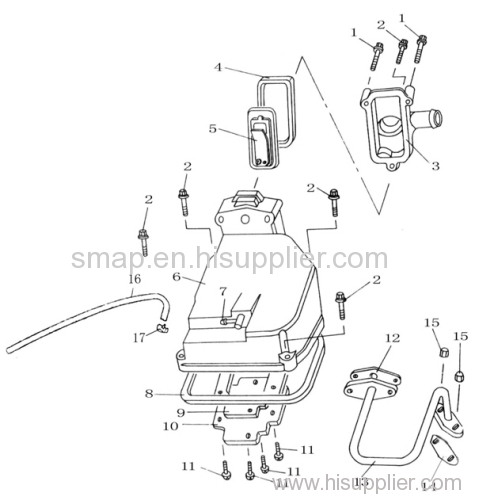 FIGURE3 CYLINDER COVER COMP. OF GY6 50CC ENGINE