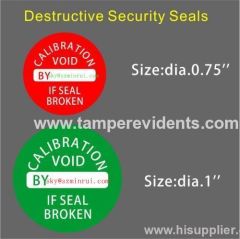 Free Customized Service to Design Special Sealing Stickers Nice Price Custom Print Security Seals Sticker