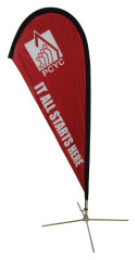 Advertising Tear Drop Flag Banner with Aluminum Pole and with Your Logo