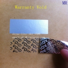 Minrui Custom Shape SIze Color Security Void Label Warranty Void Labels Stickers