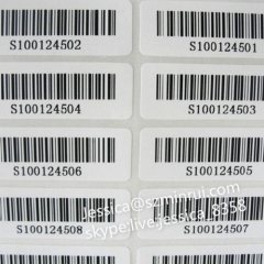 Shenzhen Manufacturer Custom Printing Adhesive Barcode Label Sticker Matte Finish Security Barcode Label Sticker