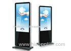 55 inch Floor standing digital signage Texture Aluminium Touch Totem for shopping mall