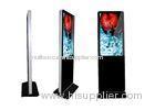 Floor Stand Display Digital Advertising Kiosk With Black Wearproof Marble Texture