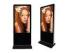 55 Inch Floor Standing Kiosk Advertising Digital Smooth Black Marble Texture