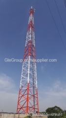 55meters 3 legged self-supported lattice steel tower