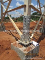 55meters 3 legged self-supported lattice steel tower