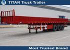 50 Tons tri-axle 40ft heavy duty flatbed trailers with high boards