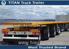 4 Axles 60 tons 40ft Flatbed Semi Trailer with mechanical steel spring suspension