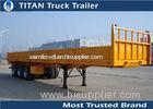 50 Tons tri - axle dry cargo Flatbed Semi Trailer For Container Transport