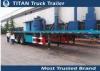 Multi axle 40ft flatbed iso container trailer / gooseneck flatbed trailer