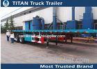 Multi axle 40ft flatbed iso container trailer / gooseneck flatbed trailer