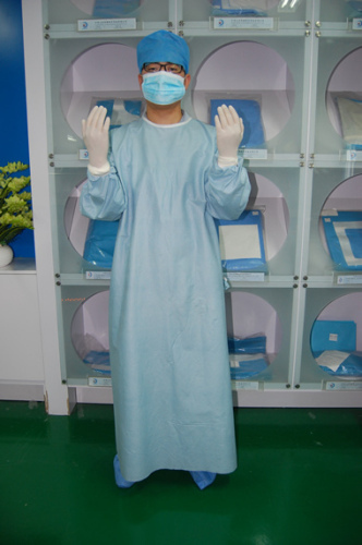 Disposable nonwoven surgical gowns