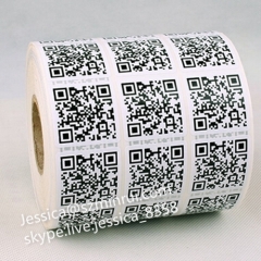 China Manufacturer Custom Tamper Proof Adhesive Label Anti-counterfeit Sticker QR Code Scan Sticker Label Rolls